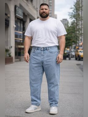 Levi’s 505 Jeans 44x32 Relaxed Fit Light Wash Denim Classic Straight Leg